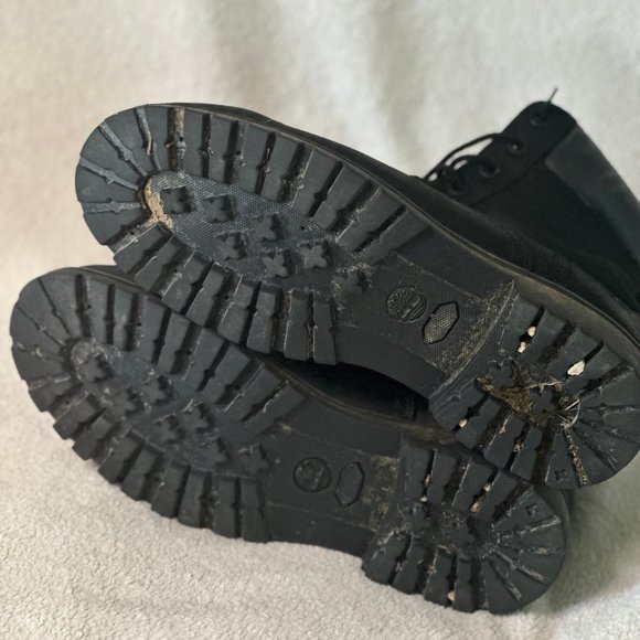 All Black Timberland Work Boots - Picture 3 of 4